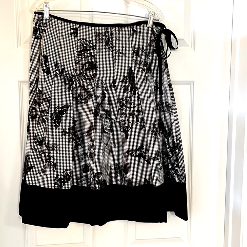 Talbots gingham pleated skirt like new